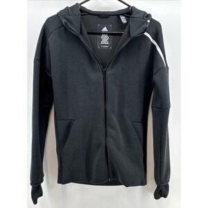 Adidas Women's ZNE Printed Zip Hoodie Black Large‎